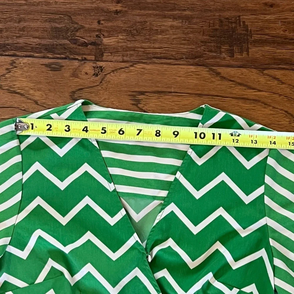 Who What Wear Maxi Wrap Dress Women's Small Kelly Green White Summer Long Length - Picture 15 of 16